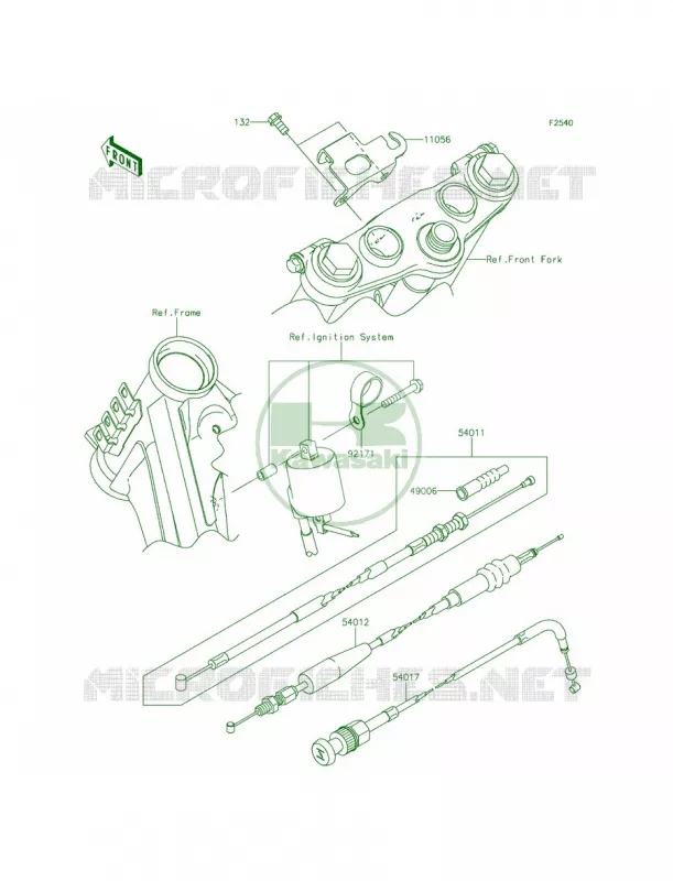 Cables Kawasaki MOTOS 140 2015 KLX140  KLX140AFF