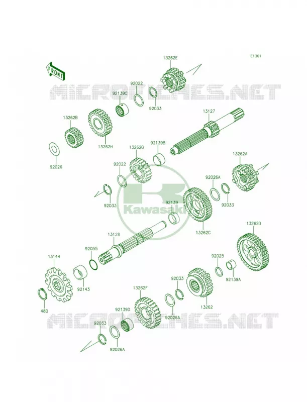 Transmission Kawasaki MOTOS 140 2015 KLX140  KLX140AFF