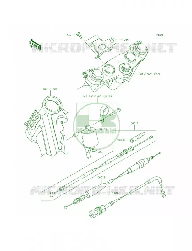 Cables Kawasaki MOTOS 140 2013 KLX140  KLX140ADF