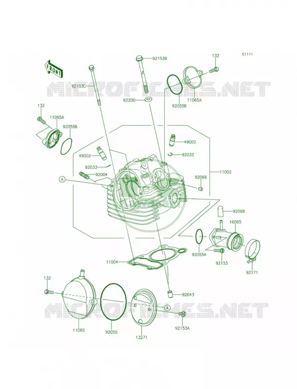 Cylinder Head Kawasaki MOTOS 140 2013 KLX140  KLX140ADF