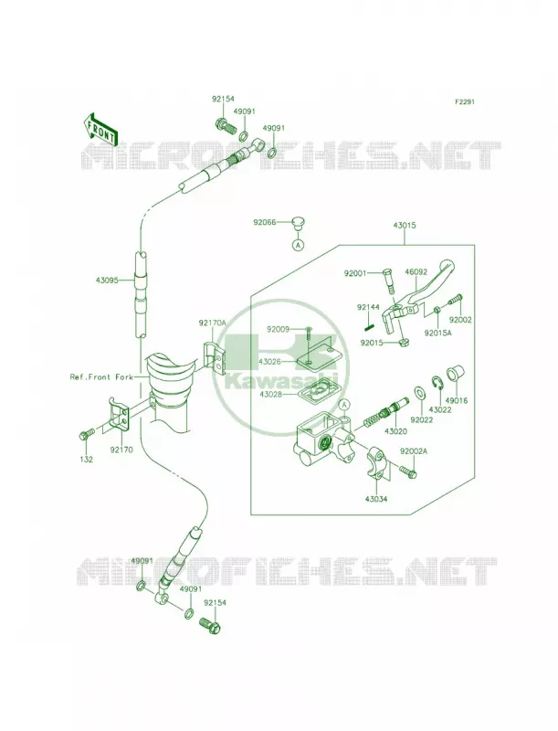 Front Master Cylinder Kawasaki MOTOS 140 2013 KLX140  KLX140ADF