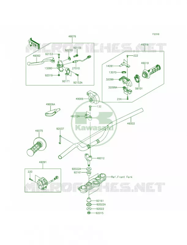 Handlebar Kawasaki MOTOS 140 2013 KLX140  KLX140ADF