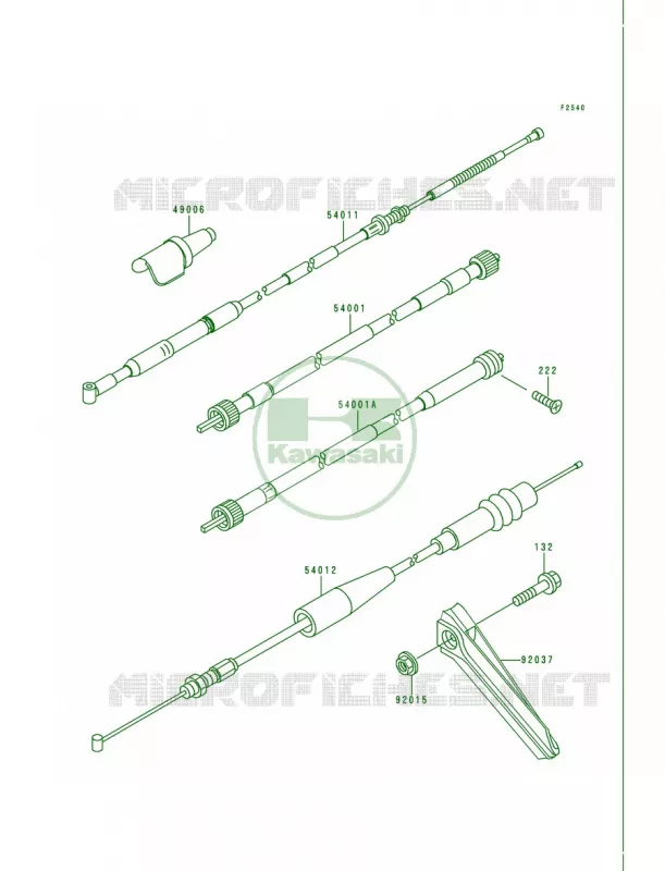 Cable Kawasaki MOTOS 200 1994 KDX200  KDX200-E6