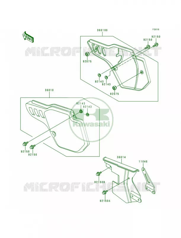 Side CoverChain Case Kawasaki MOTOS 200 1994 KDX200  KDX200-E6