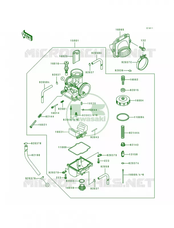 Carburetor Kawasaki MOTOS 250 1994 KDX250  KDX250-D4