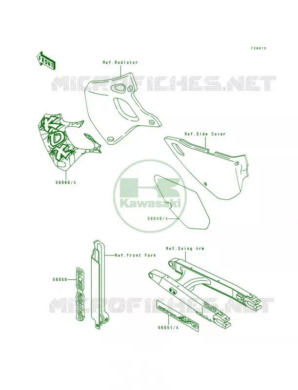 DecalsKDX250-D4 Kawasaki MOTOS 250 1994 KDX250  KDX250-D4