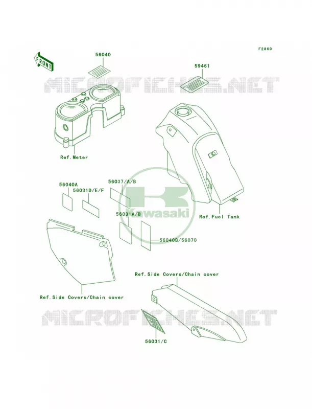 Labels Kawasaki MOTOS 650 1994 KLX650   KLX650-C2
