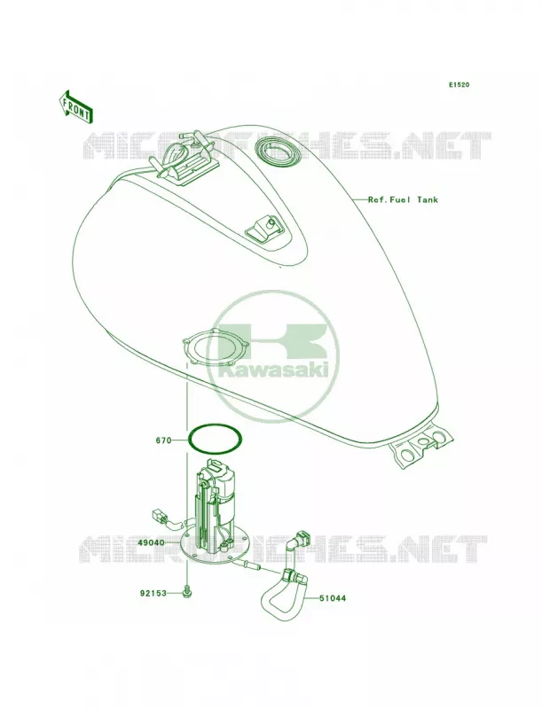 Fuel Pump Kawasaki MOTOS 900 2007 Vulcan 900 Classic LT  VN900D7F