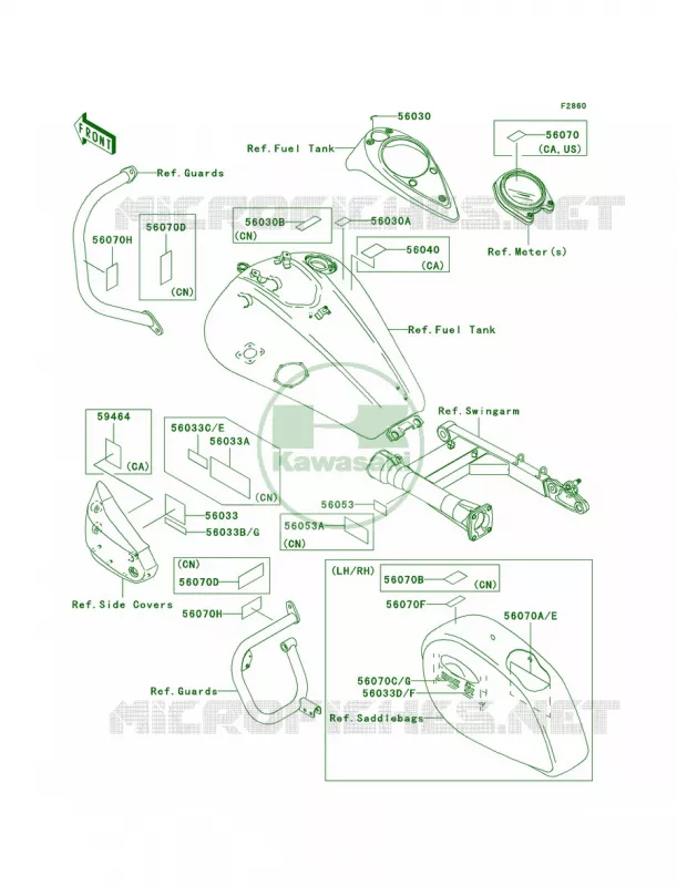 Labels Kawasaki MOTOS 1600 2006 Vulcan 1600 Nomad  VN1600D6F