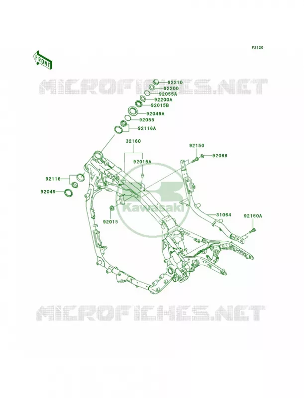Frame Kawasaki MOTOS 1600 2006 Vulcan 1600 Nomad  VN1600G6F