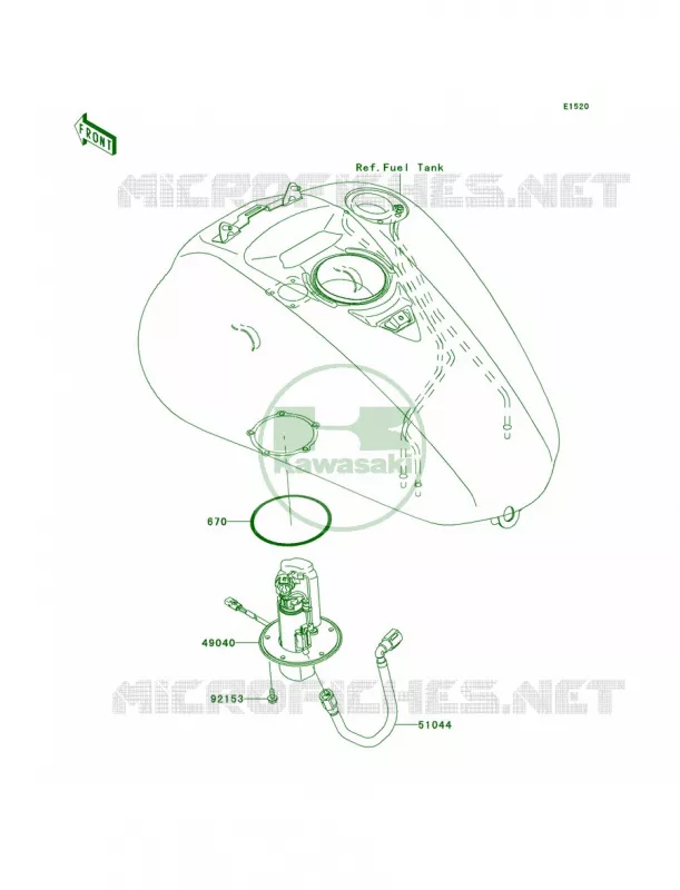 Fuel Pump Kawasaki MOTOS 2000 2006 Vulcan 2000 Classic LT  VN2000F6F