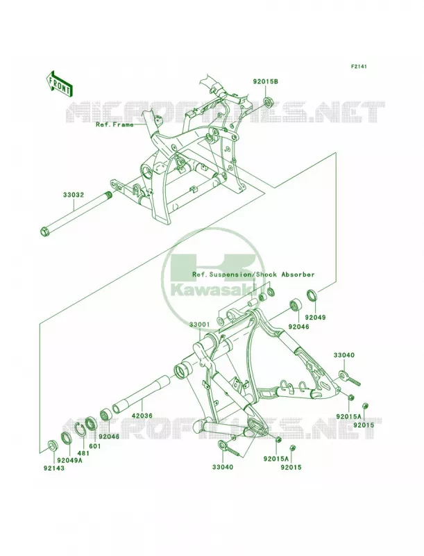 Swingarm Kawasaki MOTOS 2000 2006 Vulcan 2000 Classic LT  VN2000F6F