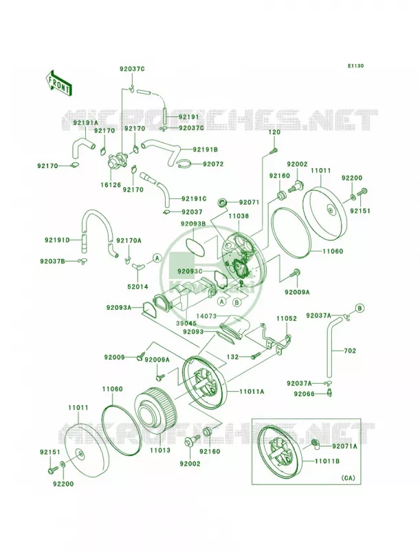 Air Cleaner Kawasaki MOTOS 1500 2004 Vulcan 1500 Nomad Fi  VN1500-L5