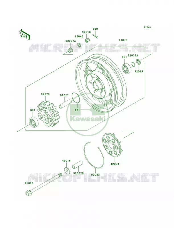 Rear WheelChain Kawasaki MOTOS 1500 2004 Vulcan 1500 Nomad Fi  VN1500-L5