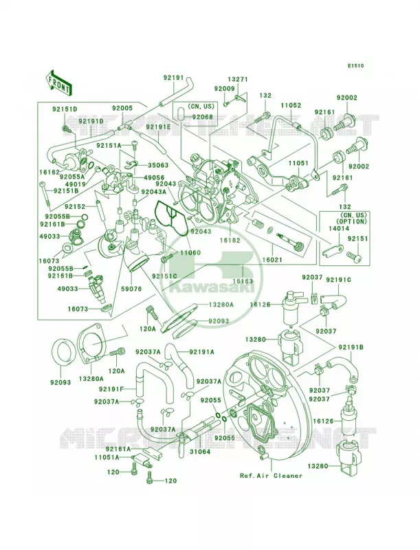 Throttle Kawasaki MOTOS 1500 2004 Vulcan 1500 Nomad Fi  VN1500-L5