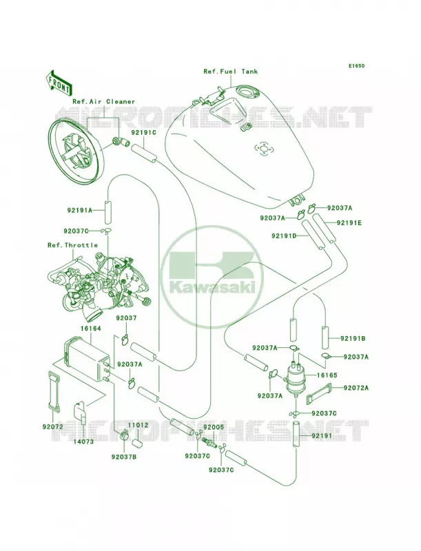 Fuel Evaporative SystemCA Kawasaki MOTOS 1500 2003 Vulcan 1500 Nomad Fi  VN1500-L4