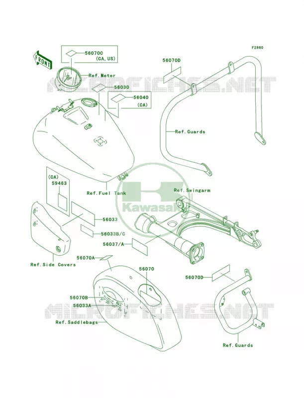 LabelsVN1500-L2L3 Kawasaki MOTOS 1500 2003 Vulcan 1500 Nomad Fi  VN1500-L4
