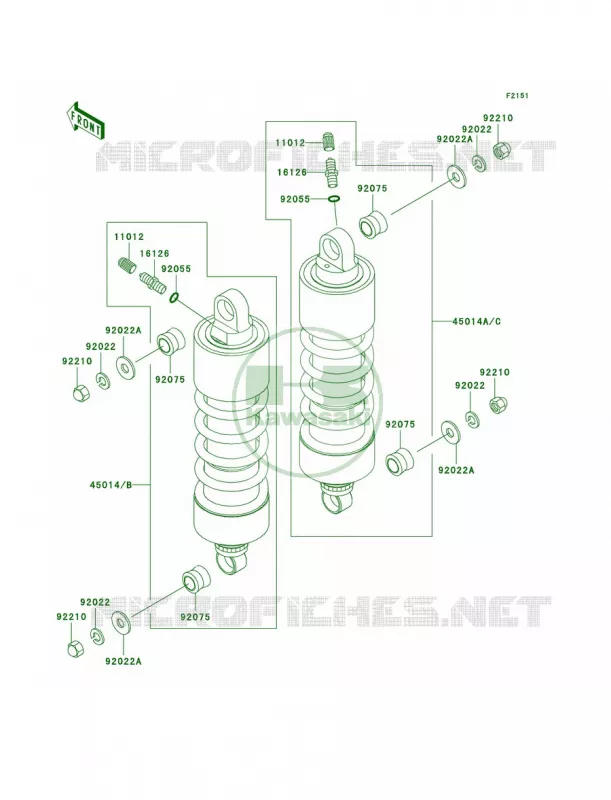 SuspensionShock Absorber Kawasaki MOTOS 1500 2003 Vulcan 1500 Nomad Fi  VN1500-L4