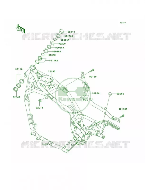 Frame Kawasaki MOTOS 1500 2002 Vulcan 1500 Nomad Fi  VN1500-L3