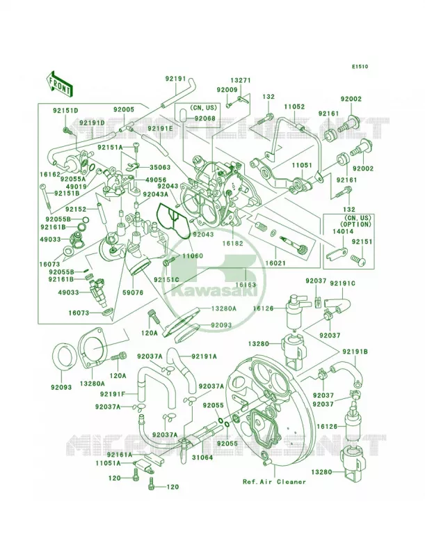 Throttle Kawasaki MOTOS 1500 2002 Vulcan 1500 Nomad Fi  VN1500-L3
