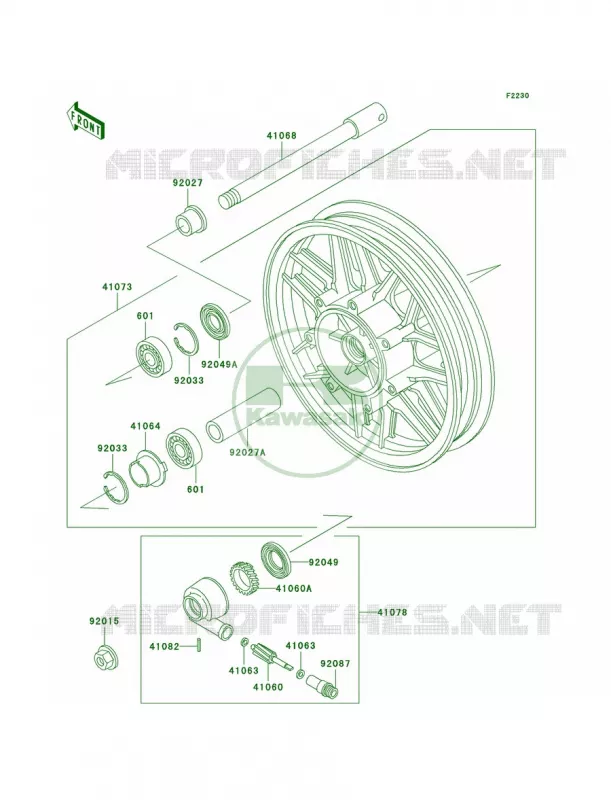 Front Wheel Kawasaki MOTOS 1200 2002 Voyager XII  ZG1200-B16
