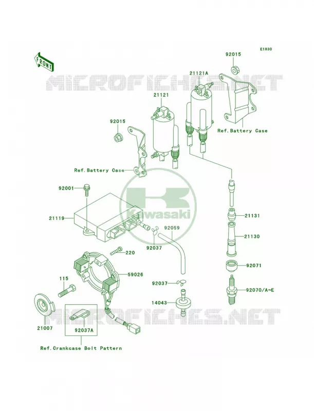 Ignition System Kawasaki MOTOS 1200 2002 Voyager XII  ZG1200-B16