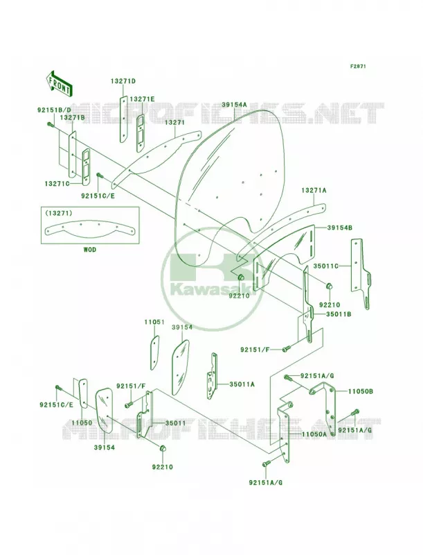 Cowling Kawasaki MOTOS 1500 2001 Vulcan 1500 Nomad  VN1500-G3