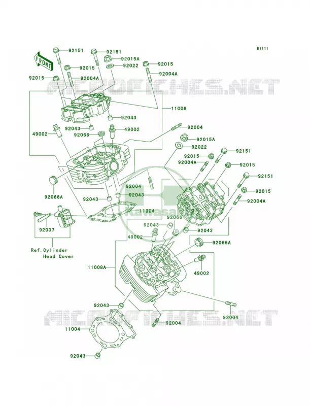 Cylinder Head Kawasaki MOTOS 1500 2001 Vulcan 1500 Nomad Fi  VN1500-L2