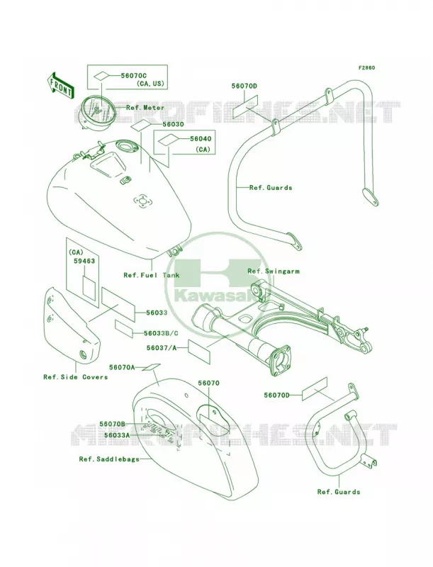 LabelsVN1500-L2L3 Kawasaki MOTOS 1500 2001 Vulcan 1500 Nomad Fi  VN1500-L2
