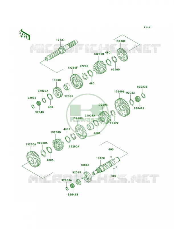 TransmissionVN1500-L2 Kawasaki MOTOS 1500 2001 Vulcan 1500 Nomad Fi  VN1500-L2