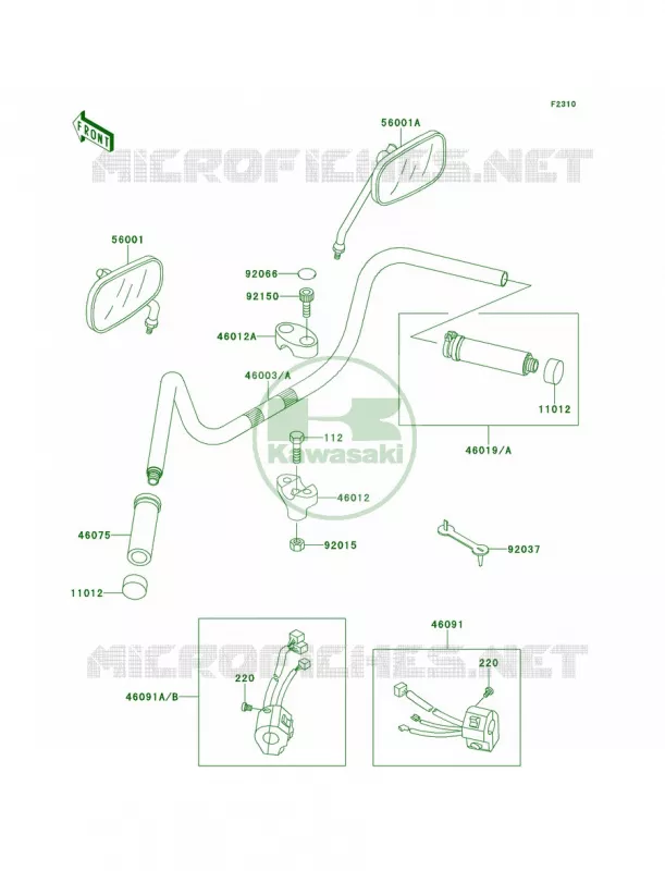 Handlebar Kawasaki MOTOS 1500 2000 Vulcan 1500 Nomad  VN1500-G2A