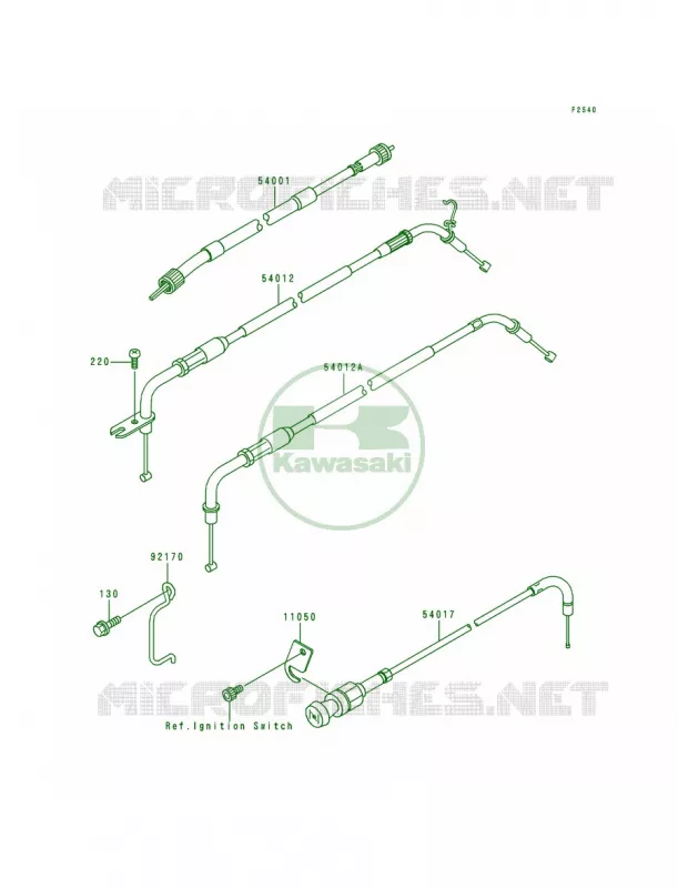 Cables Kawasaki MOTOS 1500 2000 Vulcan 1500 Nomad Fi  VN1500-L1