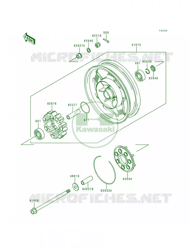 Rear WheelChain Kawasaki MOTOS 1500 2000 Vulcan 1500 Nomad Fi  VN1500-L1