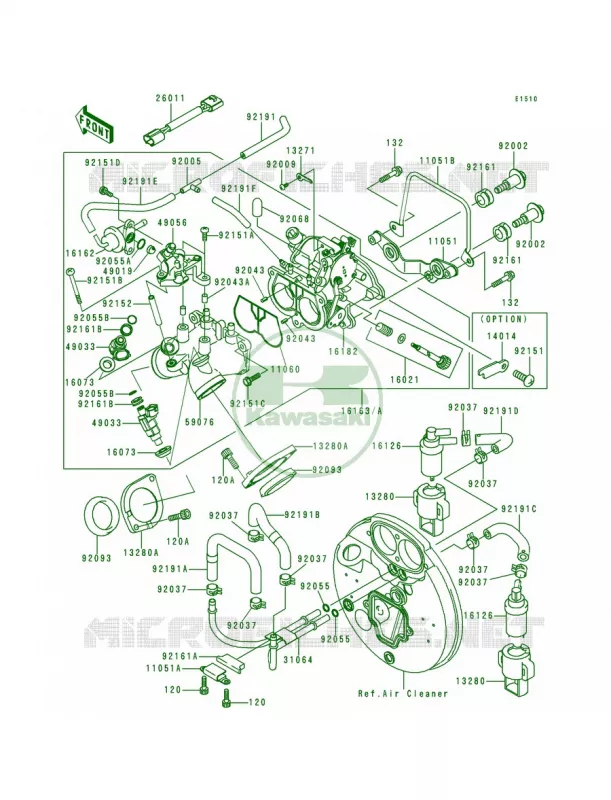 Throttle Kawasaki MOTOS 1500 2000 Vulcan 1500 Nomad Fi  VN1500-L1