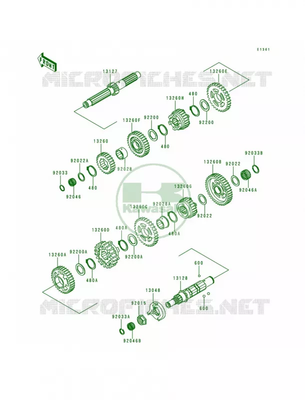 Transmission Kawasaki MOTOS 1500 2000 Vulcan 1500 Nomad Fi  VN1500-L1