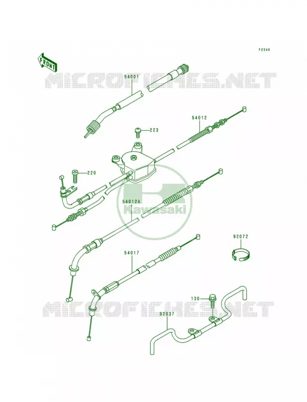 Cables Kawasaki MOTOS 1200 2000 Voyager XII  ZG1200-B14