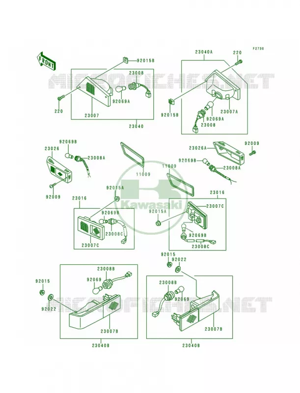 Turn Signals Kawasaki MOTOS 1200 2000 Voyager XII  ZG1200-B14