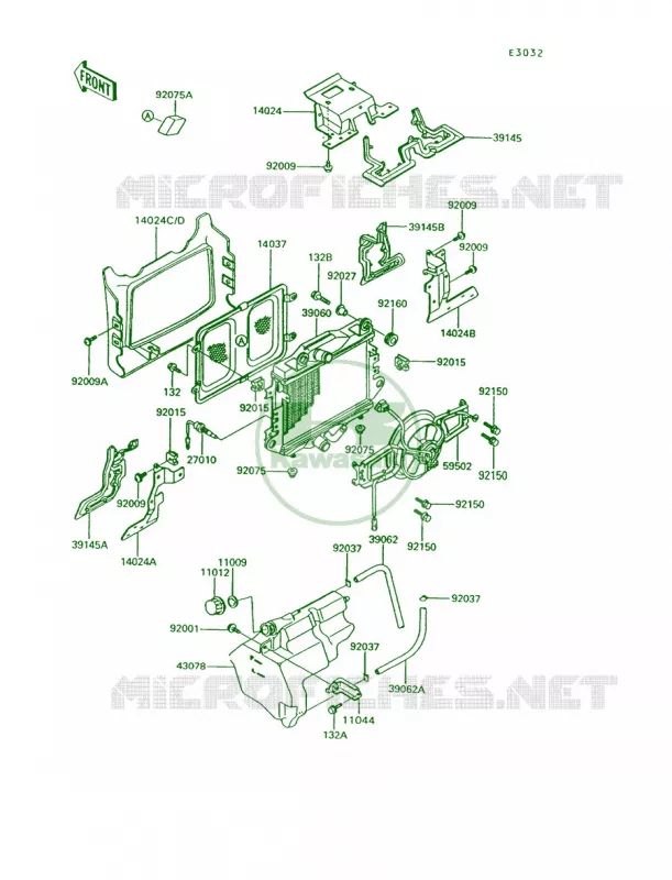 Radiator Kawasaki MOTOS 1200 1994 Voyager XII  ZG1200-B8