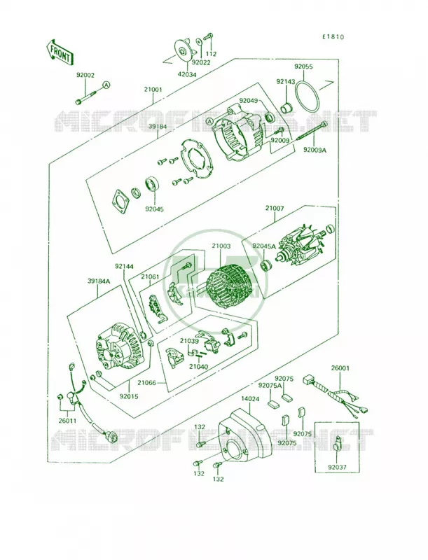 Generator Kawasaki MOTOS 1200 1993 Voyager XII  ZG1200-B7