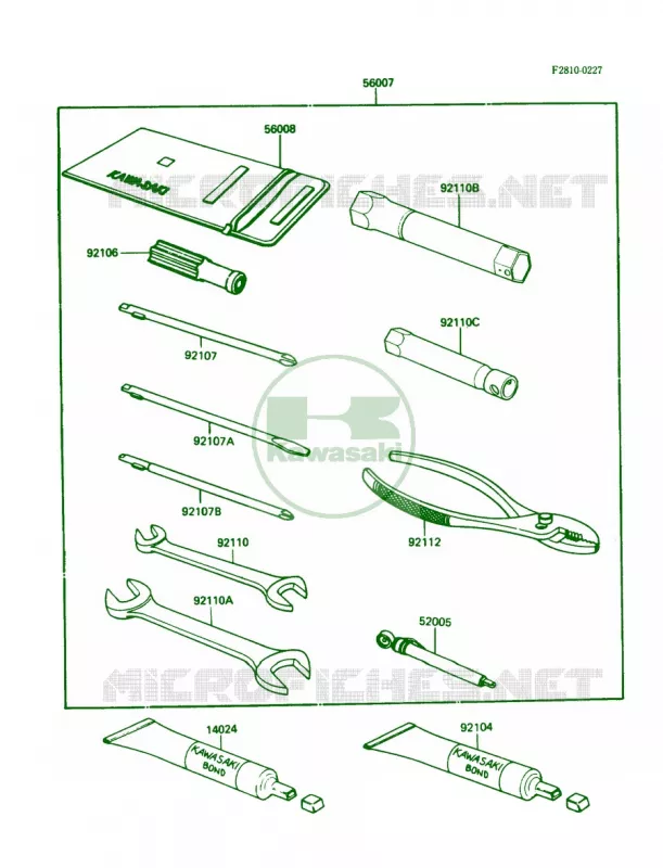 Tool Kawasaki MOTOS 1200 1991 Voyager XII  ZG1200-B5