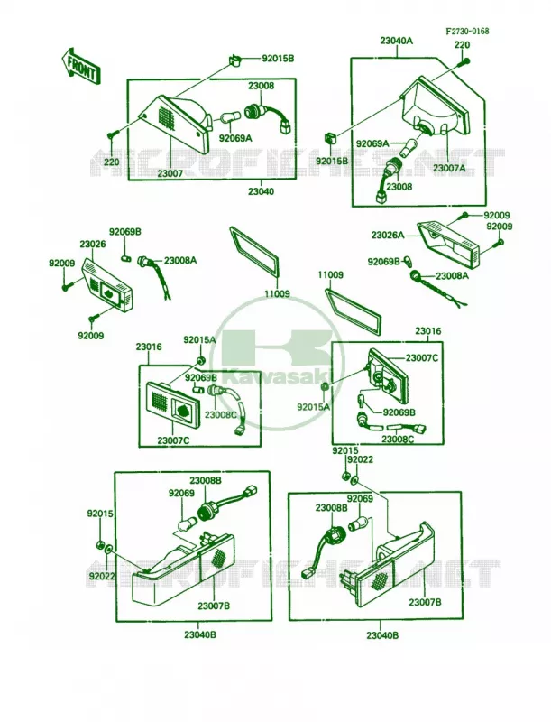 Turn Signal Kawasaki MOTOS 1200 1990 Voyager XII  ZG1200-B4