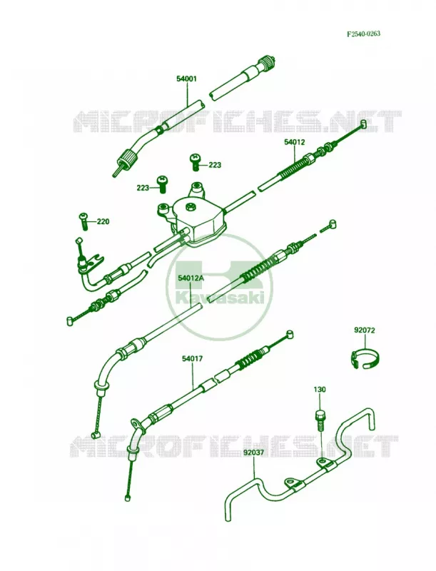 Cable Kawasaki MOTOS 1200 1989 Voyager XII  ZG1200-B3