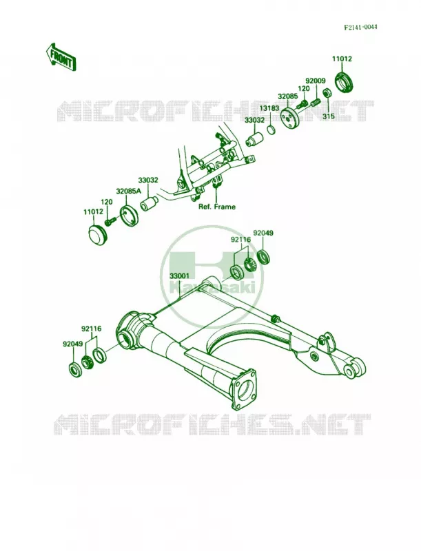 Swing Arm Kawasaki MOTOS 1200 1989 Voyager XII  ZG1200-B3