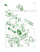 Drive ShaftFinal Gear pour Kawasaki Voyager XII 1988