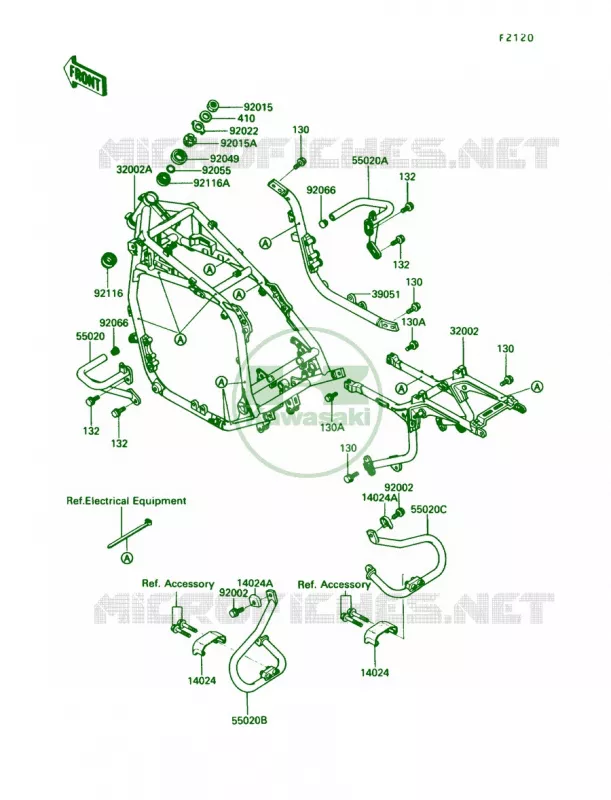Frame Kawasaki MOTOS 1200 1988 Voyager XII  ZG1200-B2