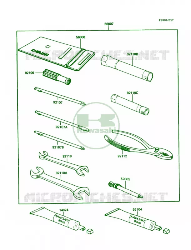 Tool Kawasaki MOTOS 1200 1988 Voyager XII  ZG1200-B2