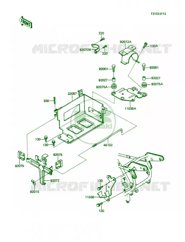 Battery Case Kawasaki MOTOS 1300 1987 Voyager  ZN1300-A5