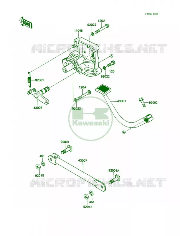 Brake PedalTorque Link Kawasaki MOTOS 1300 1987 Voyager  ZN1300-A5