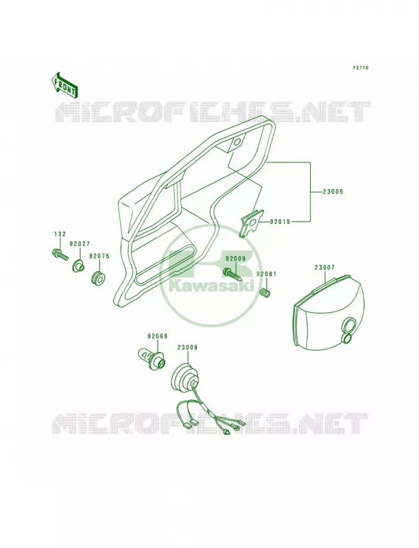 Head Lamp Kawasaki MOTOS 200 1992 KDX200  KDX200-E4