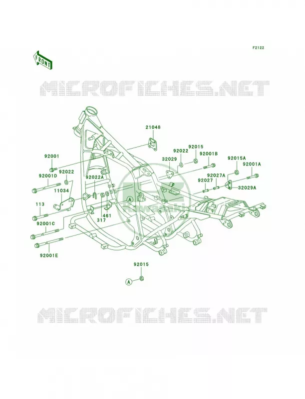 Engine Mount Kawasaki MOTOS 1000 2005 Police 1000  KZ1000-P24